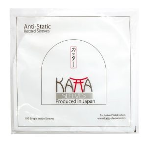 Bolsa internas KATTA, antiestáticas, meio redondas, transparentes, para discos 7″ (100 peças)